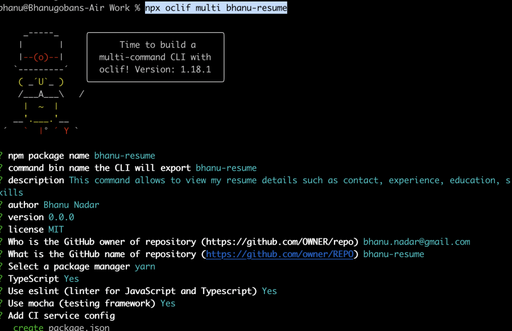 command line output